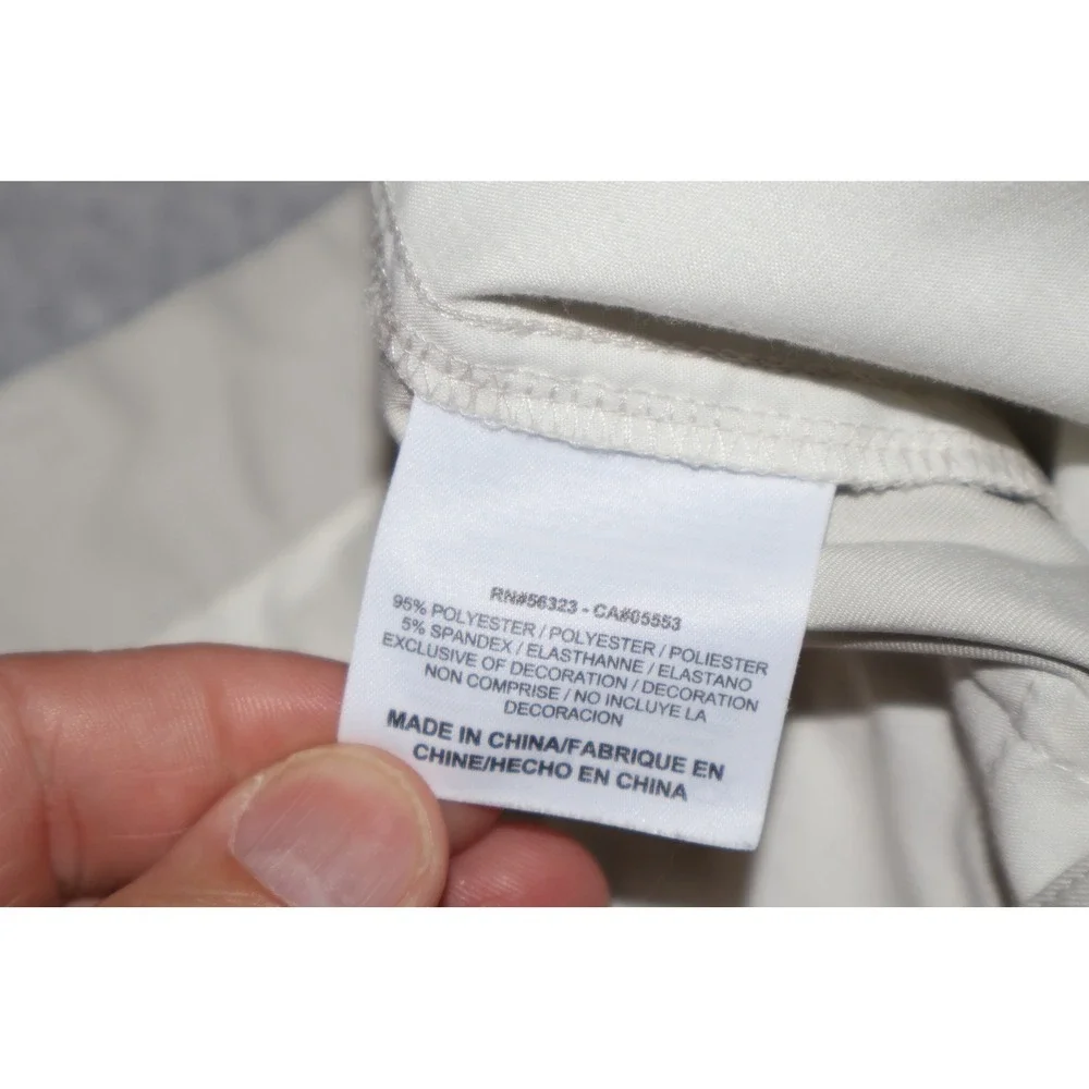 Nike Golf Pants Mens 42x32 Khaki Dri-Fit Flat Performance Chino Polyester **